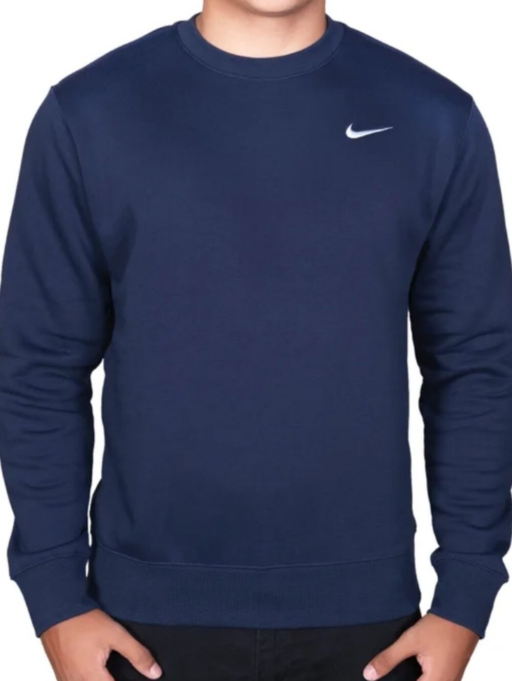 New!! Nike Men's Boys Team Club Crew Fleece Blue Color Cotton Size X-Large NWT!!
